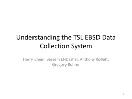 Understanding the TSL EBSD Data Collection System