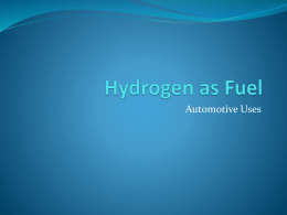 Hydrogen as Fuel