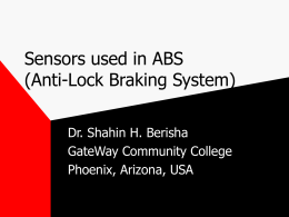 Sensors used in ABS (Anti