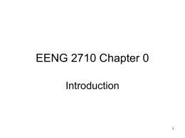 EENG 2710 Chapter 0 - UNT College of Engineering