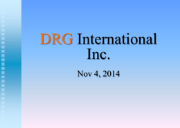 ElizaMat - DRG International, Inc.