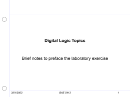 Digital Logic Topics - Agricultural engineering