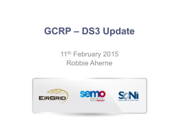 GCRP – DS3 Update