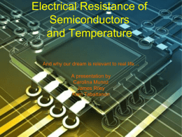 Resistance of Electronics as a function of Temperature