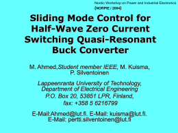 Sliding Mode Control for Half-Wave Zero Current Switching