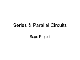 Series & Parallel Circuits PowerPoint
