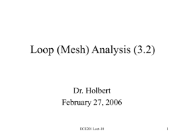 Loop Analysis (3.2)