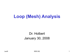 Loop (Mesh) Analysis - Arizona State University