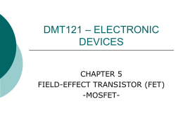 DMT121 – ELECTRONIC I