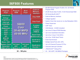 56F800 Features - Freescale Semiconductor