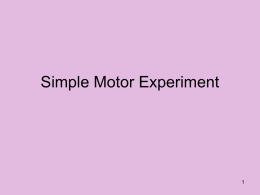 Simple Motor Experiment