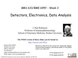 BMS 631 - LECTURE 7 Flow Cytometry: Theory J.Paul Robinson