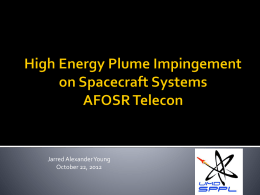 Analysis of High Energy Plume Impingement on Spacecraft