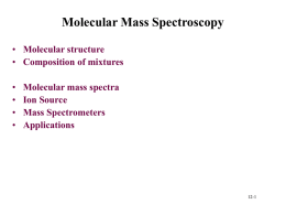 Molecular Mass Spectroscopy Surface Characterization