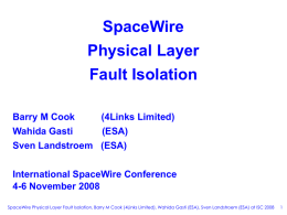 SpaceWire Physical Layer Fault Isolation