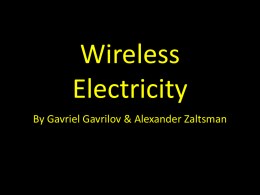 Wireless Electricity - City University of New York