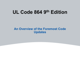 UL Code 864 9 th Edition - Companies