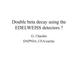 Double beta decay using the EDELWEISS detectors