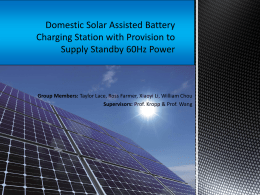 Domestic Solar Assisted Battery Charging Station with