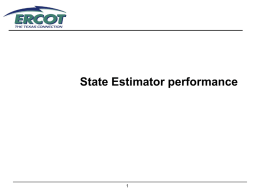 State Estimator Performance