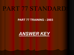 Part 77 Mandatory Standards Test