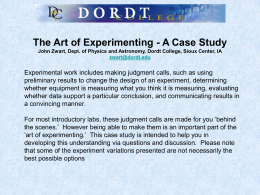 Case Study - Dordt College Homepages