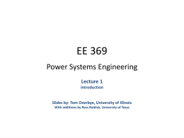 EE 369 Power Systems Engineering