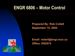 ENGR 6806 – Motor Control