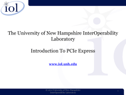 PCI Express TLP Types - UNH-IoL