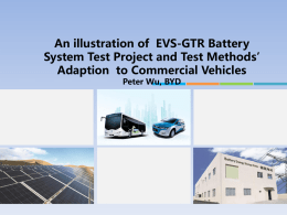 illustration of EVS-GTR Battery System Test Project and