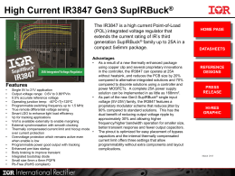 High Current IR3847 Gen3 SupIRBuck