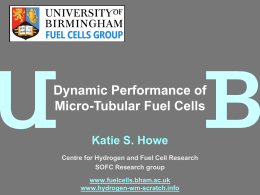 Dynamic performance of micro tubular fuel cells