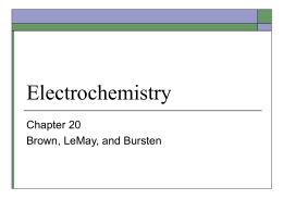 CH 20: Electrochemistry