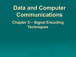 Signalling Encoding Techniques