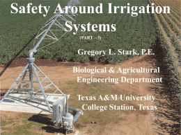 Electrical Safety Around Irrigation Systems by Gregory L. Stark, P.E.