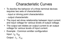 Characteristic Curves