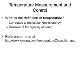 Temperature Measurement and Control