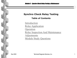 Advanced Synchro Check Module 3