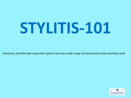 Stylitis-101 short presentation