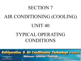 Unit 40 Typical Operating Conditions