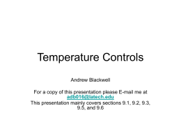Temperature Controls
