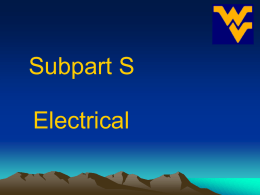 Subpart S - Electrical