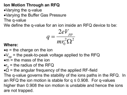 Ion Motion Through an RFQ