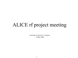 ALICE rf project meeting