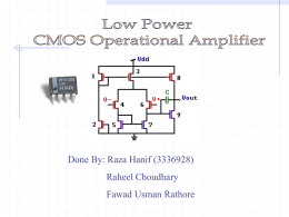 Low power CMOS operational amplifier
