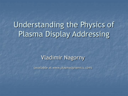 Understanding the Physics of Plasma Display