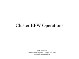 Cluster EFW Operations