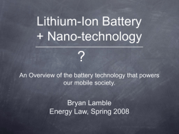 Lithium-Ion Battery + Nano