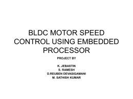 bldc motor speed control using embedded processor