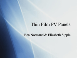 Thin Cell PV Panels